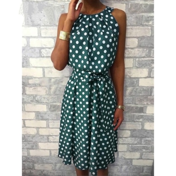 Anthropologie Dresses & Skirts - NWT teal green midi dress with matching belt